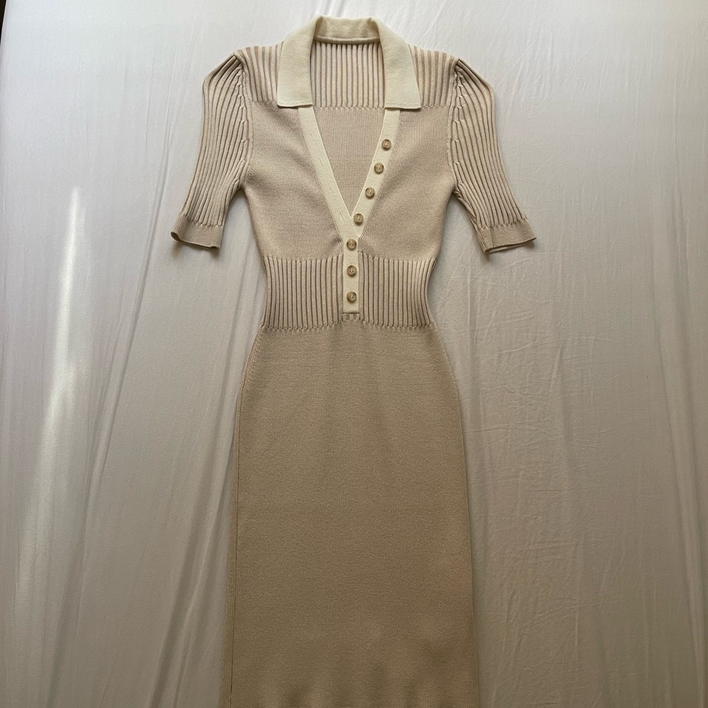 JACQUEMUS SSENSE EXCLUSIVE Robe Polo in Ecru Beige size 36/S